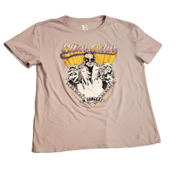 Womens Elton John light lavender graphic tee size Large. - Picture 2 of 13